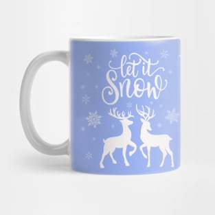 Let it snow with deer and snowflakes Mug